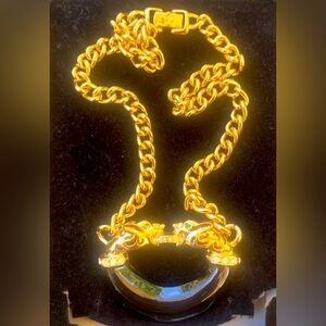 Double Panther head’s In Gold Plated by Jackie Collins